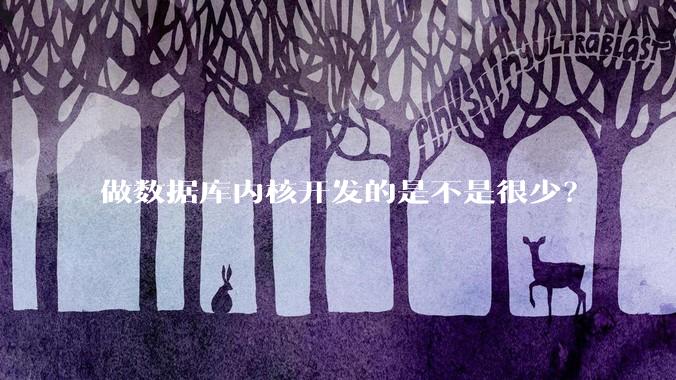做数据库内核开发的是不是很少？